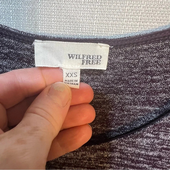 Arizia Wilfred Free Heathered Purple Cap Sleeve Oversized Mini Dress Size XXS - Picture 2 of 8